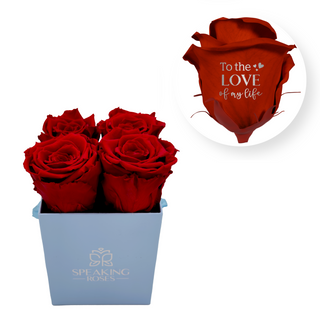 To the love of my life - Square Paper Box  (4 Preserved Head)