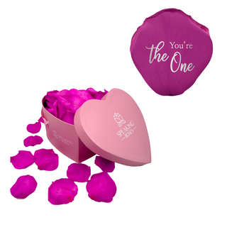 You're the One - Heart Paper Box (100 Preserved Petals) Speaking Roses