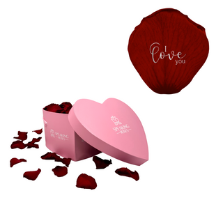 I Love You - Heart Paper Box (150 Preserved Rose Petals) Speaking Roses
