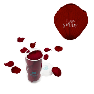 I'm So Sorry - Acrylic Round Box (25 Preserved Rose Petals) Speaking Roses