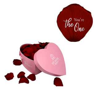 You're the One - Heart Paper Box (100 Preserved Petals) Speaking Roses