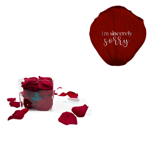 I'm sincerely sorry  - Acrylic Square Box (150 Preserved Petals) Speaking Roses