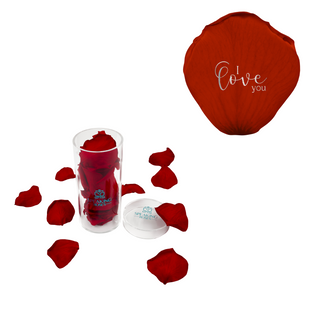 I love you - Acrylic Round Box (25 Preserved Petals) Speaking Roses