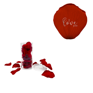 I love you - Acrylic Round Box (25 Preserved Petals) Speaking Roses