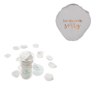 I'm sincerely sorry  - Acrylic Round Box (25 Preserved Petals) Speaking Roses